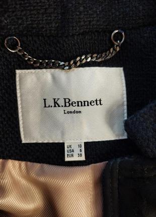 Фирменный l.k.bennett стильный пиджак/жакет на 28 % шерсть в темно синем, размер с-м9 фото