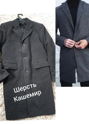 Актуальное шерстяное мужское пальто, c&a, p. 48/m1 фото