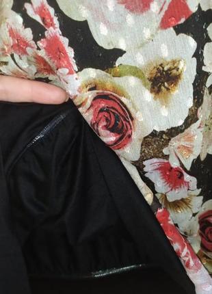 Красивая блуза в цветочный принт большого размера4 фото