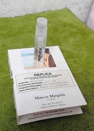 Maison martin margiela replica beach walk💥оригінал мініатюра пробник 1,2 мл книжка