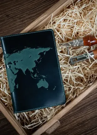 Обкладинка для паспорта hiart pc-01 shabby alga "world map" pc-01-s19-5920-t001