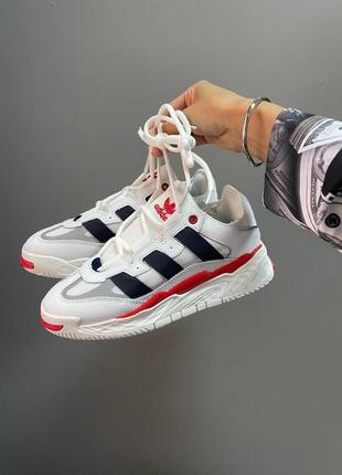 Жіночі кросівки adidas niteball white red black / smb1 фото