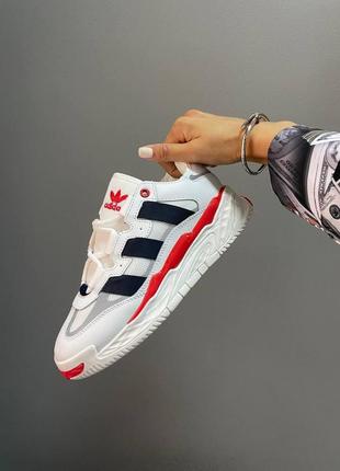 Жіночі кросівки adidas niteball white red black / smb6 фото