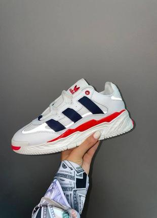 Жіночі кросівки adidas niteball white red black / smb7 фото