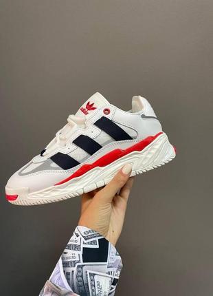 Жіночі кросівки adidas niteball white red black / smb9 фото