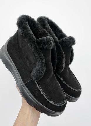 Зимові лофери черевики італійська замша р35-40 хайтопи сліпони ботинки слипоны лоферы6 фото