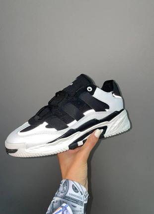 Жіночі кросівки adidas niteball black white v2 / smb8 фото
