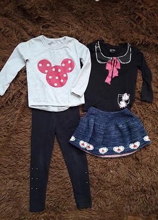 Реглан кофта спідниця лосини на 4 роки