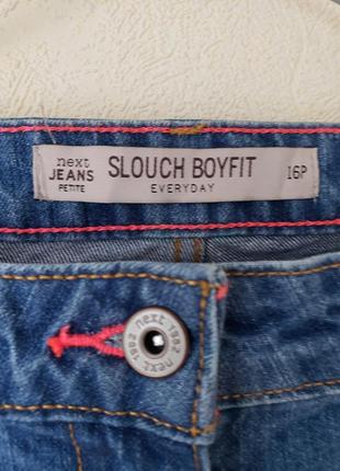 Новые джинсы boyfit slouch слоучи бойфренды next 16-18 uk8 фото