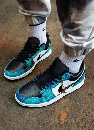 Кросівки nike air jordan 1 low tie-dye