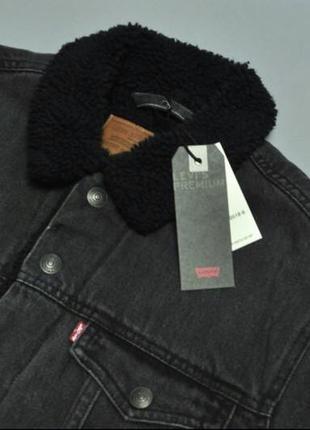 Шерпа куртка джинсовка оригинал levi’s premium sherpa new3 фото