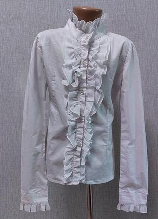 Школьная блузка, блуза, рубашка many&many. размер 152-158, на 13-15 лет1 фото