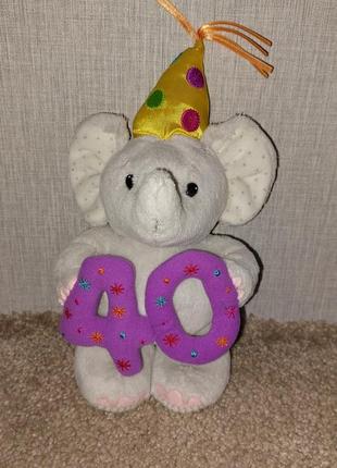 Мягкая игрушка слон elliot and buttons, подарок на 40 лет, 40-летие девочке или мальчику.