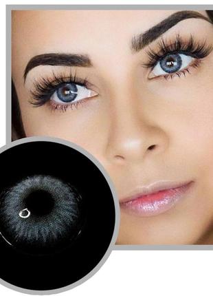 Линзы для глаз цветные серые. хорошее перекрытие своего цвета2 фото