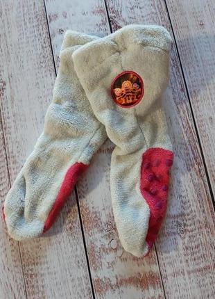 Плюшевые гольфы-тапочки, домашние сапожки 24-26, lidl, с тормозами