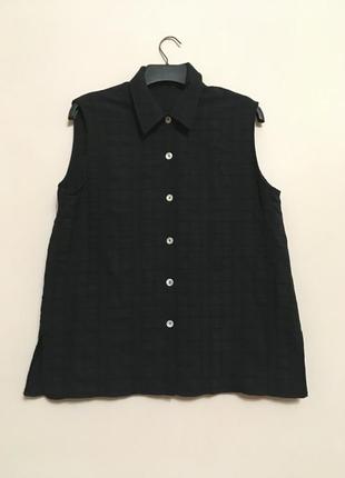 Интересная рубашка- безрукавка, чёрная рубашка