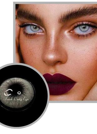 Линзы для глаз цветные серые. хорошее перекрытие своего цвета