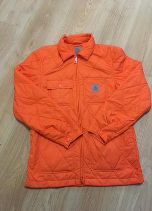 Carhartt jacket pender coat men's quilted orange wip size m