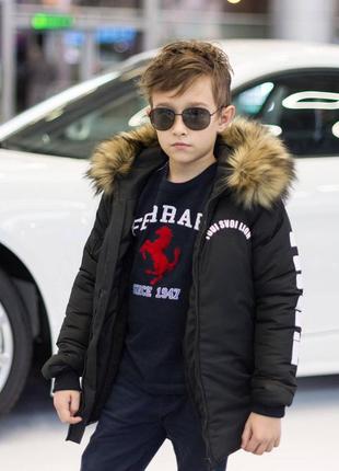 Зимняя куртка на мальчика на силиконе 2502 фото
