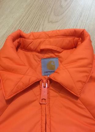 Carhartt jacket pender coat men's quilted orange wip size m4 фото