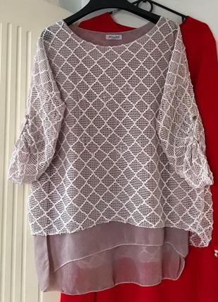 Кружевна блуза , кофтинка