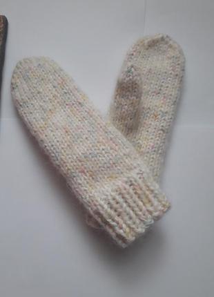 Ефектні красиві теплі рукавички - варішки ручна робота2 фото