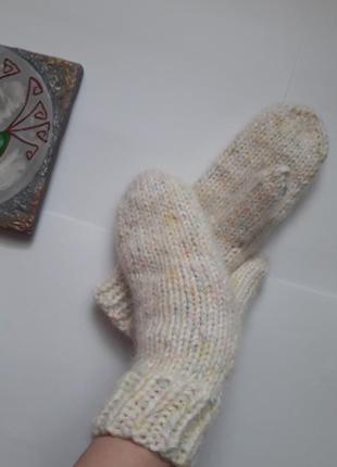 Ефектні красиві теплі рукавички - варішки ручна робота5 фото