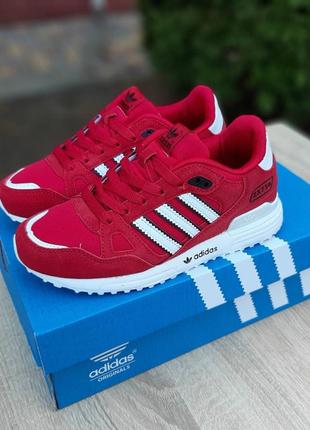 Шикарные женские кроссовки adidas zx 750 красные