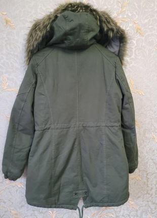 Жiноча куртка парка тепла з хутром котонна3 фото