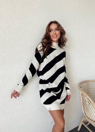 Туніка - гольф , сукня , плаття трикотажна, тепла