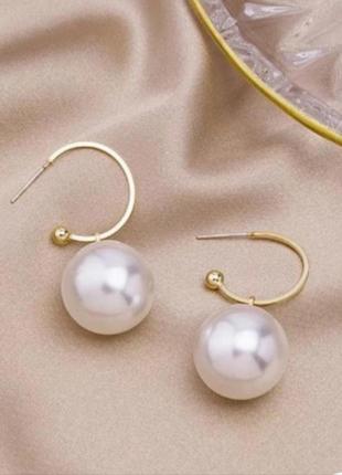 Казкові сережки перли гачки