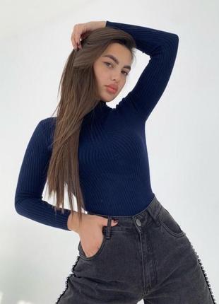 Гольв бавовна рубчик синій