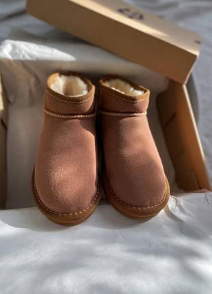 Уггі ugg ultra mini beige pink2 фото