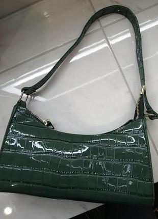 Сумка сумочка багет багетка лаковая