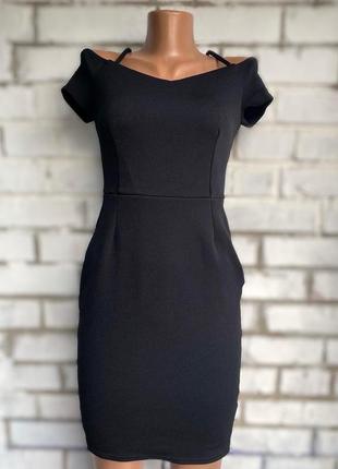 Чорна сукня з бретелями1 фото