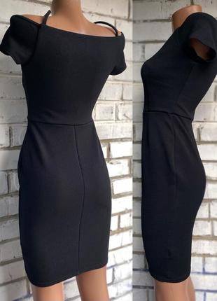 Чорна сукня з бретелями4 фото