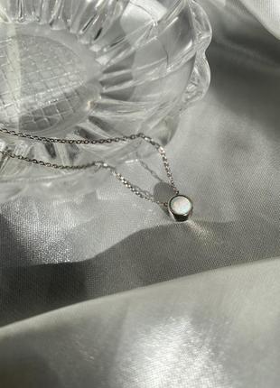 Срібне кольє з опалом розмір 50