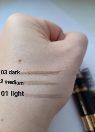 Маркер для бровей eveline art duo pen &amp; filling powder