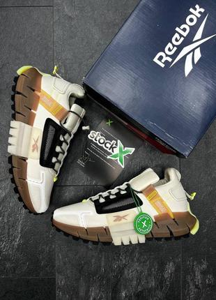 🔥мужские кроссовки reebok zig kinetica fit beige brown2 фото