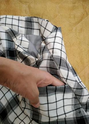 Офисная юбка колокольчик с карманами в клеточку3 фото