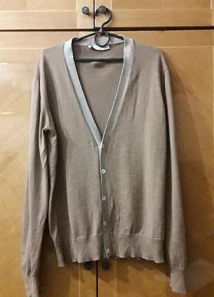 100% меріносова вовна  брендова  натуральна кофта  р. xl woolmark diverso london