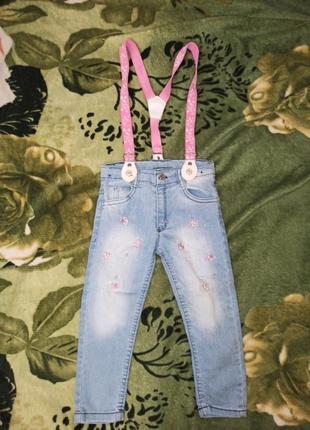 Джинси джегінси для маленької модниці 2-3 роки.1 фото