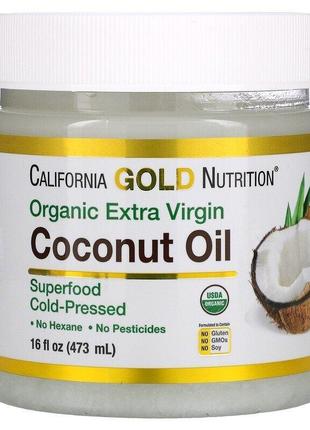 California gold nutrition, органическое нерафинированное кокосовое масло