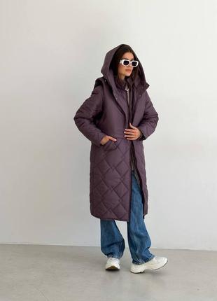 Стьобане пальто з жилеткою, пальто зі з'ємною жилеткою, зимове пальто, тепла куртка, зимовий пуховик5 фото