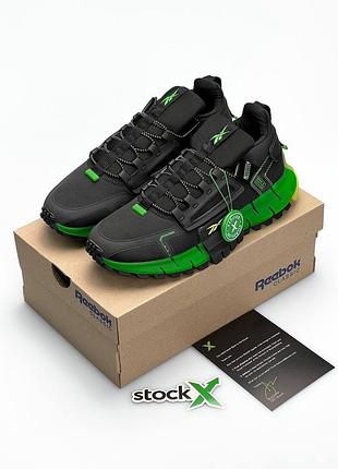 Мужские кроссовки reebok zig kinetica fit black green