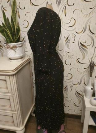 Красива віскозна сукня міді в золотий принт від hm 46/486 фото