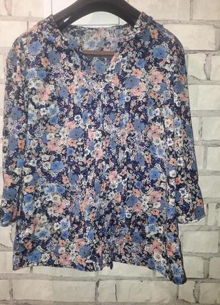 Тонесенька,легка блуза / флористичний принт1 фото