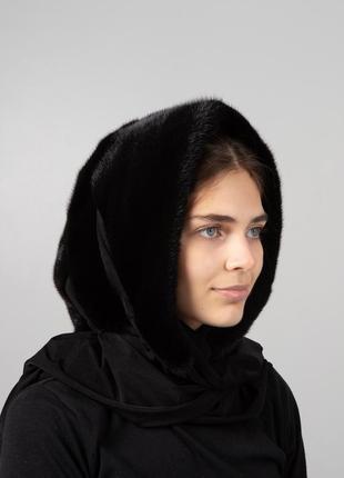 Женский норковый капор из натурального меха