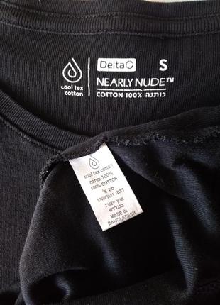Р 10 / 44-46 стильная базовая черная футболка с коротким рукавом хлопок трикотаж delta4 фото