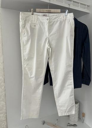 Белые котоновые штаны брюки батал h&m1 фото